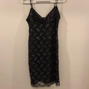 NWT BCBG sexy black + sequins dress size 10